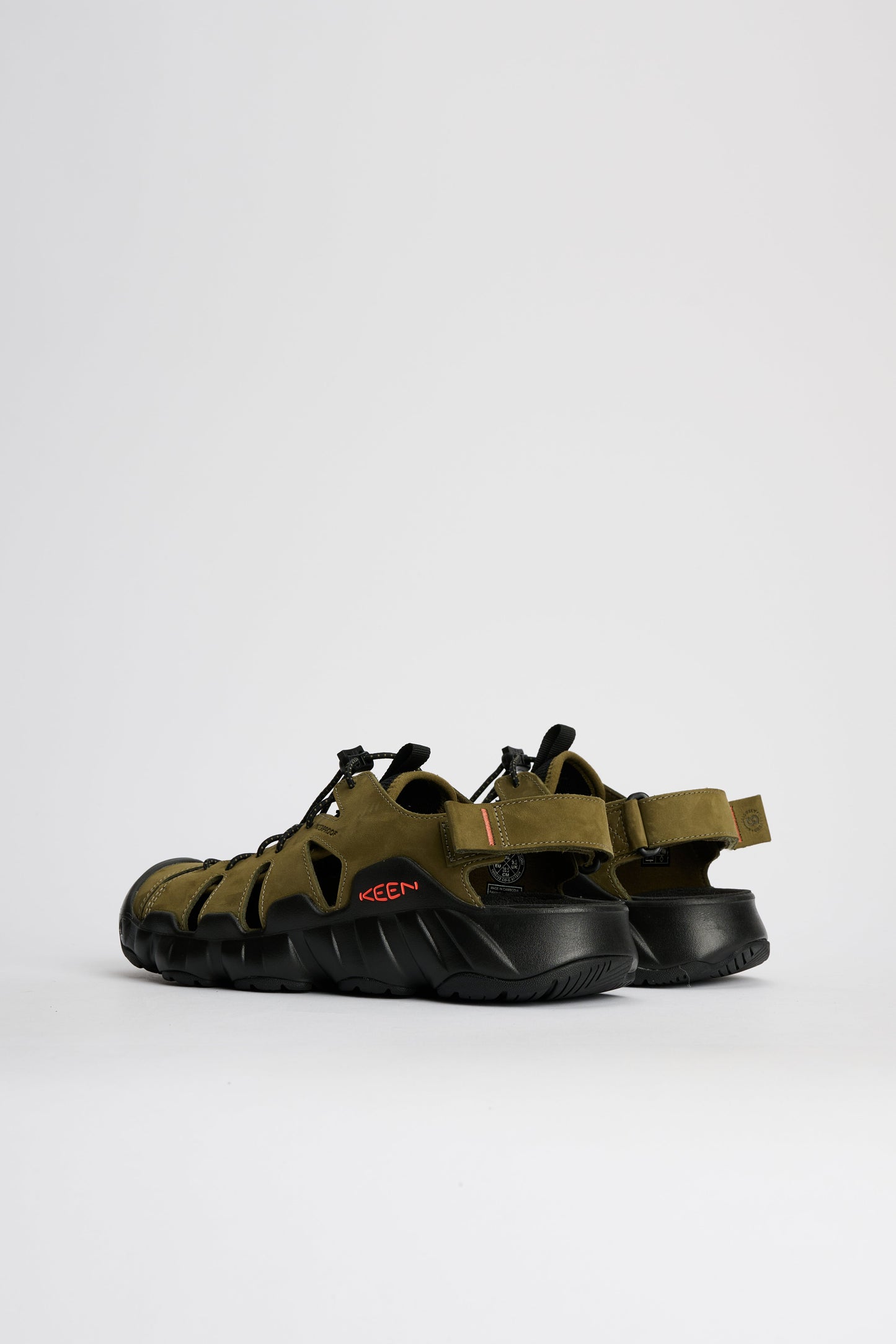 KEEN Hyperport Fisherman Leather Sandal Dark Olive / Black