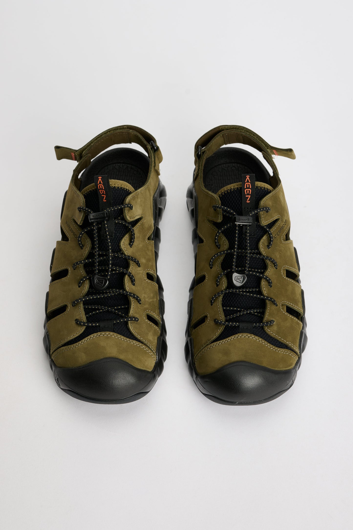 KEEN Hyperport Fisherman Leather Sandal Dark Olive / Black