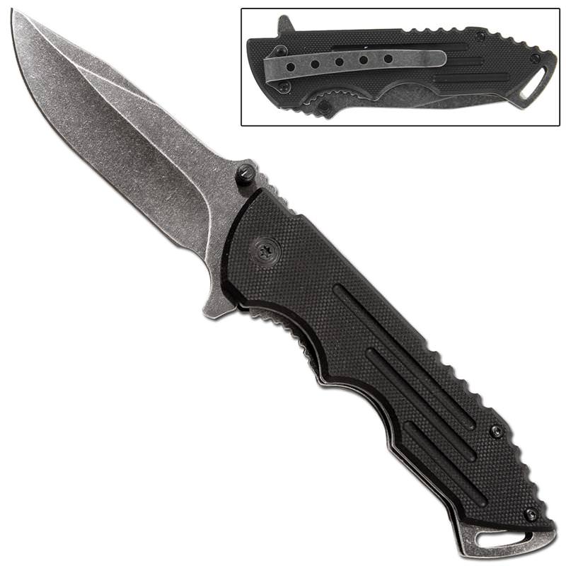 Force Protection Drop Point Spring Assist Knife - TOPHATTER'S ARMORY DEALS