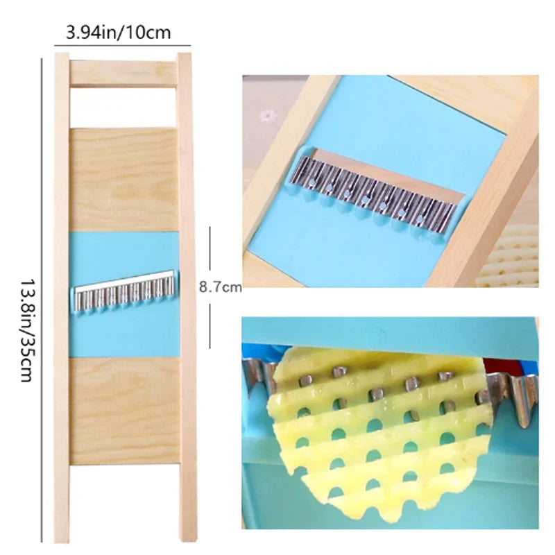 Stainless Steel Fries Grid Cutter – Wavy Potato Chopper