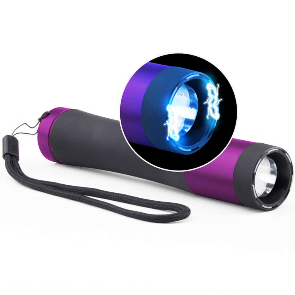 IVY Rechargeable 200 Lumen Flashlight/Stun Gun Rubberized Grip