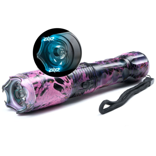 Katana Stun Gun FlashLight with Window Breaker Pink Camo