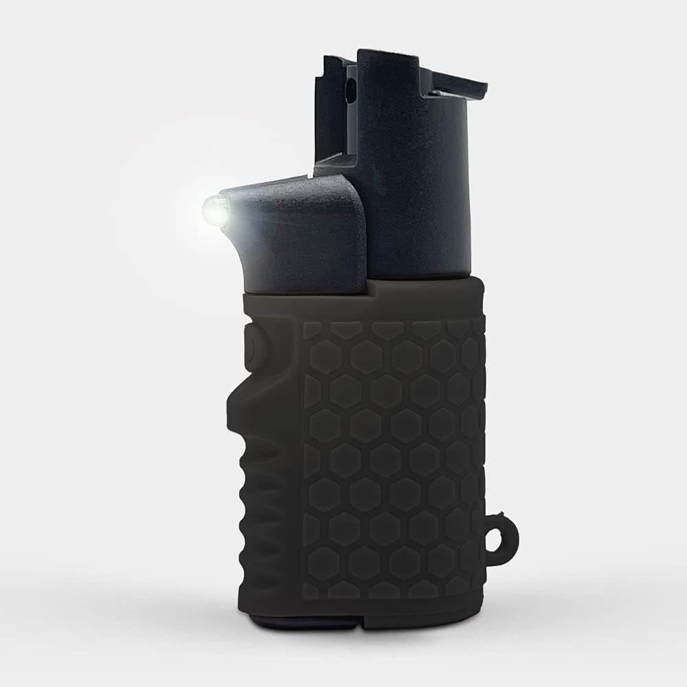 Light EM Up - Self Defense Combo with Red Pepper Spray & Flashlight - Black - TOPHATTER'S ARMORY DEALS