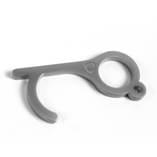 No Touch Keychain Silver Handtool for Touchless Opening Doors and Pressing Buttons