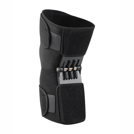 Adjustable Knee Booster Brace Strong Patella Support Black