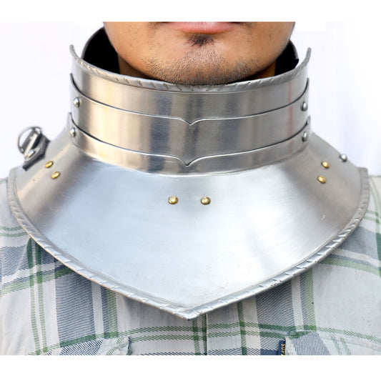 Medieval Renaissance Raised Collar Neck Gorget