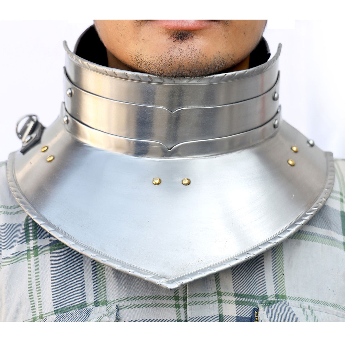 Medieval Renaissance Raised Collar Neck Gorget - TOPHATTER'S ARMORY DEALS