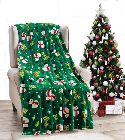 Christmas Blanket Cozy Festive Holiday Throw Blanket 50" x 60"