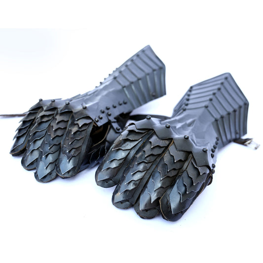 Medieval Gothic Black Riders Fantasy Gauntlets