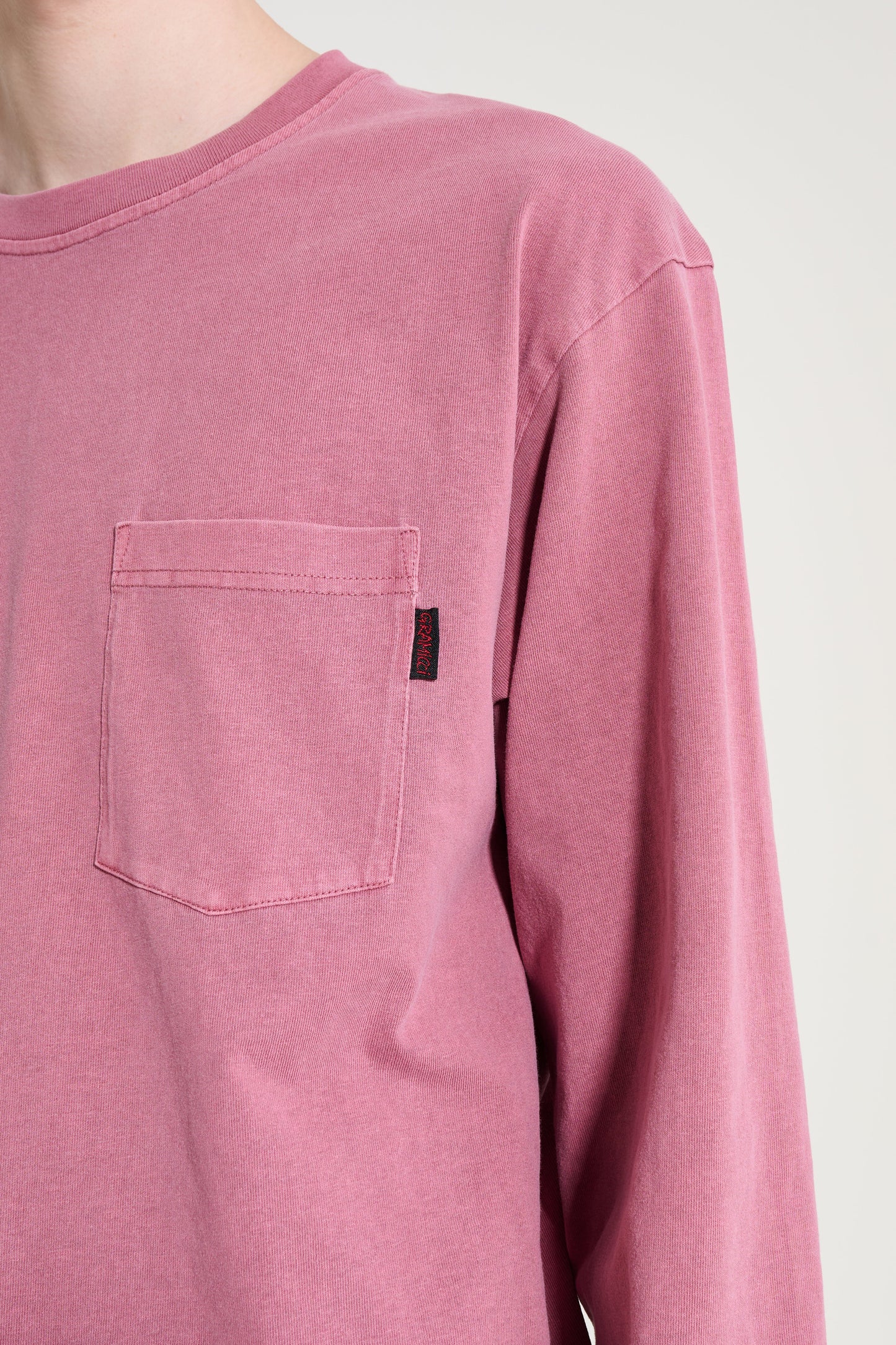 Gramicci L/S Pocket Tee Pigment Dyed Red Pigment