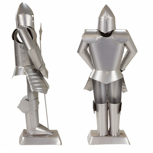 Suit of Armor Medieval Knight Silver Finish Decorative Collectible