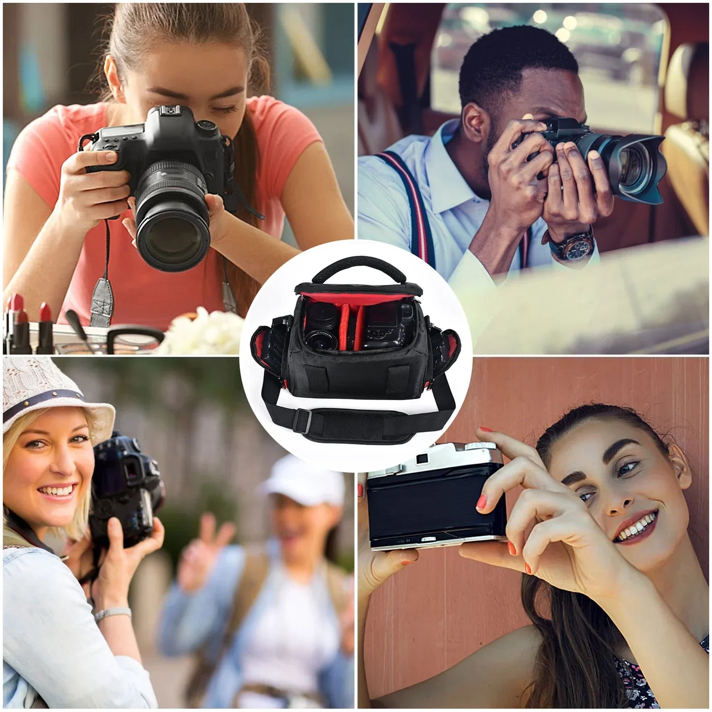 Digital Camera Shoulder Bag Dustproof Black