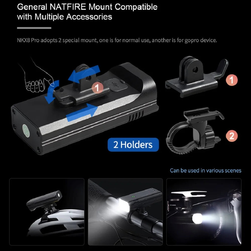 4800 Lumen USB Bike Light Set Black