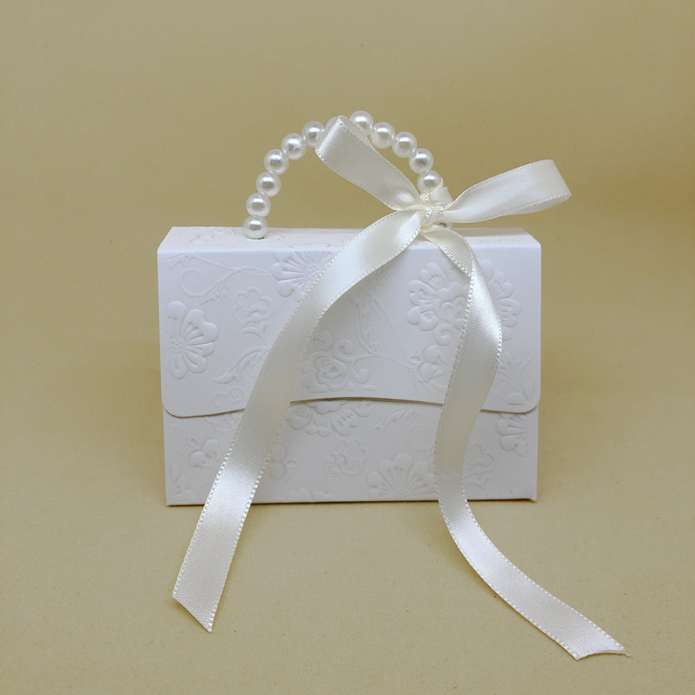 10pcs/lot Portable Party Wedding Favor Gift Boxes Chocolate Treat Candy Gift Bag Baby Shower Birthday Party Decoration