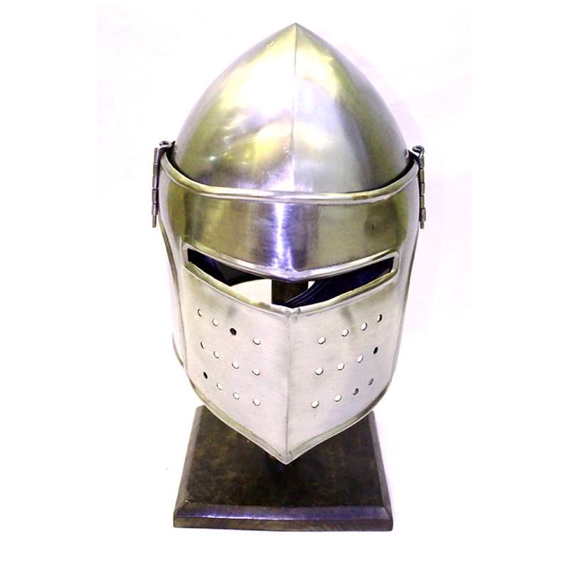 Medieval Renaissance Detachable Visor Barbute