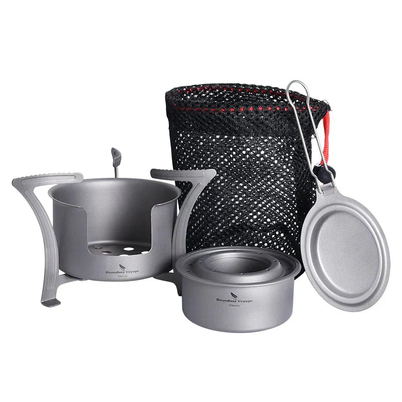 Titanium Multi-Fuel Camping Stove Grey