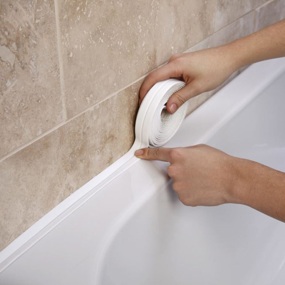 Bathroom Shower Sink Bath Sealing Strip Tape White