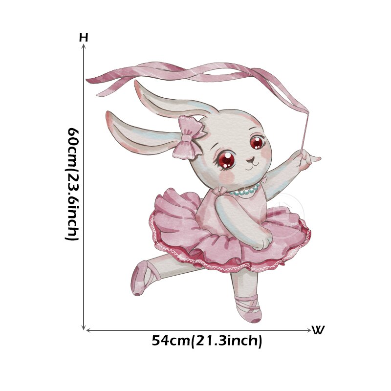 Baby Room Cute Ballet Bunny Wall Stickers