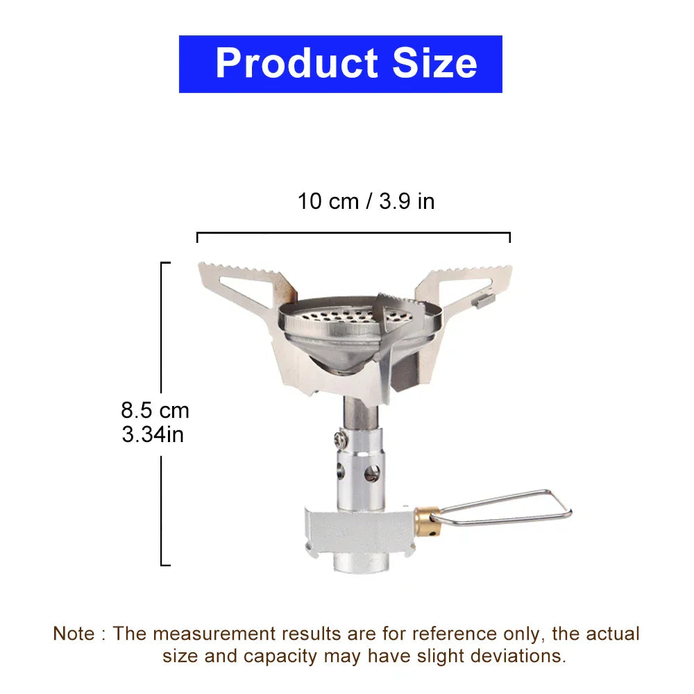 Camping Gas Mini Backpack Stove Silver