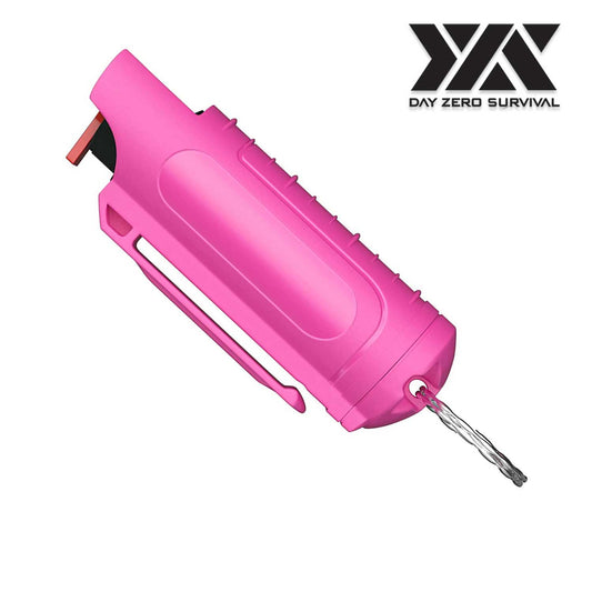DZS Pink Hard Case Max Strength OC Pepper Spray Keychain With Belt Clip
