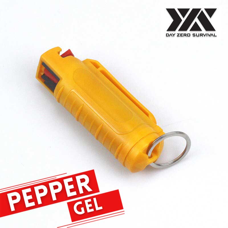 DZS Tactical Pepper Gel - Yellow Hard Case with Belt Clip - TOPHATTER'S ARMORY DEALS