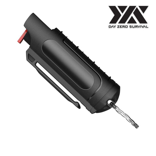 DZS Black Hard Case Max Strength OC Pepper Spray Keychain With Belt Clip