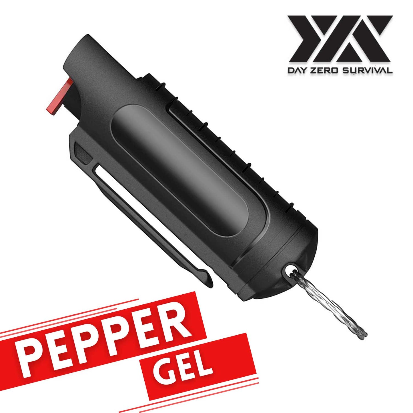 DZS Tactical Pepper Gel - Black Hard Case with Belt Clip