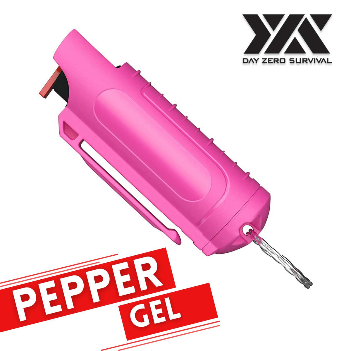 DZS Tactical Pepper Gel - Pink Hard Case with Belt Clip - TOPHATTER'S ARMORY DEALS