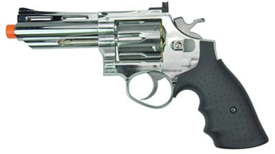 4 Inch Barrel Revolver Green Gas Airsoft Pistol Handgun Silver - TOPHATTER'S ARMORY DEALS