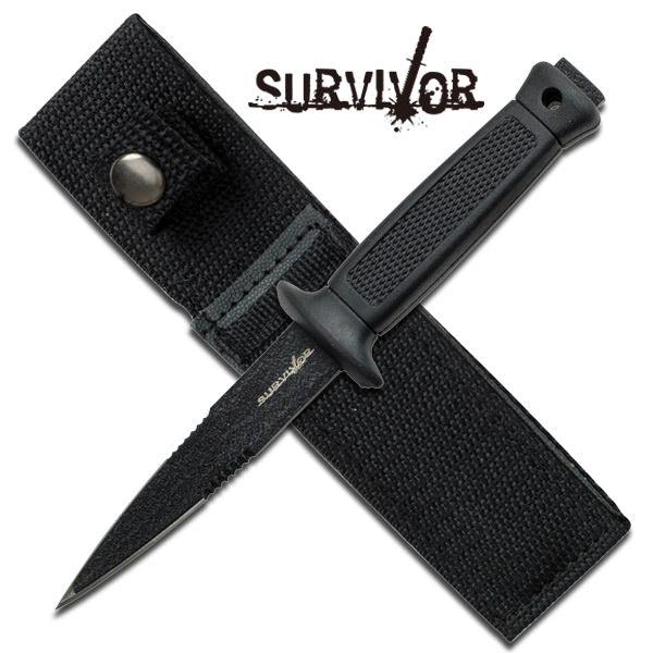 6.5" Double Edge Military Tactical Fixed Blade Boot Knife Thrower