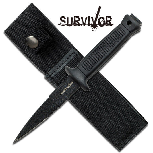 6.5" Double Edge Military Tactical Fixed Blade Boot Knife Thrower