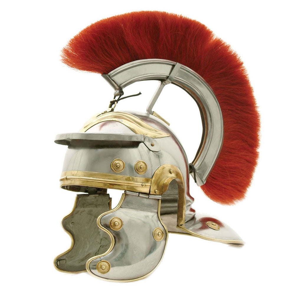 Imperial Itallic Roman Officer Helmet with Liner and Detachable Plume - TOPHATTER'S ARMORY DEALS
