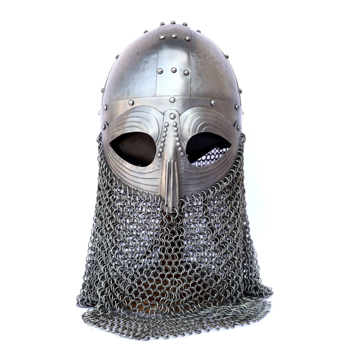 Vendel Viking Steel Helmet Battle Armor with Chainmail - TOPHATTER'S ARMORY DEALS