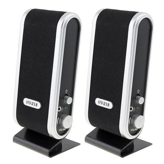 6W USB Wired Stereo Speakers for PC Laptop (White)