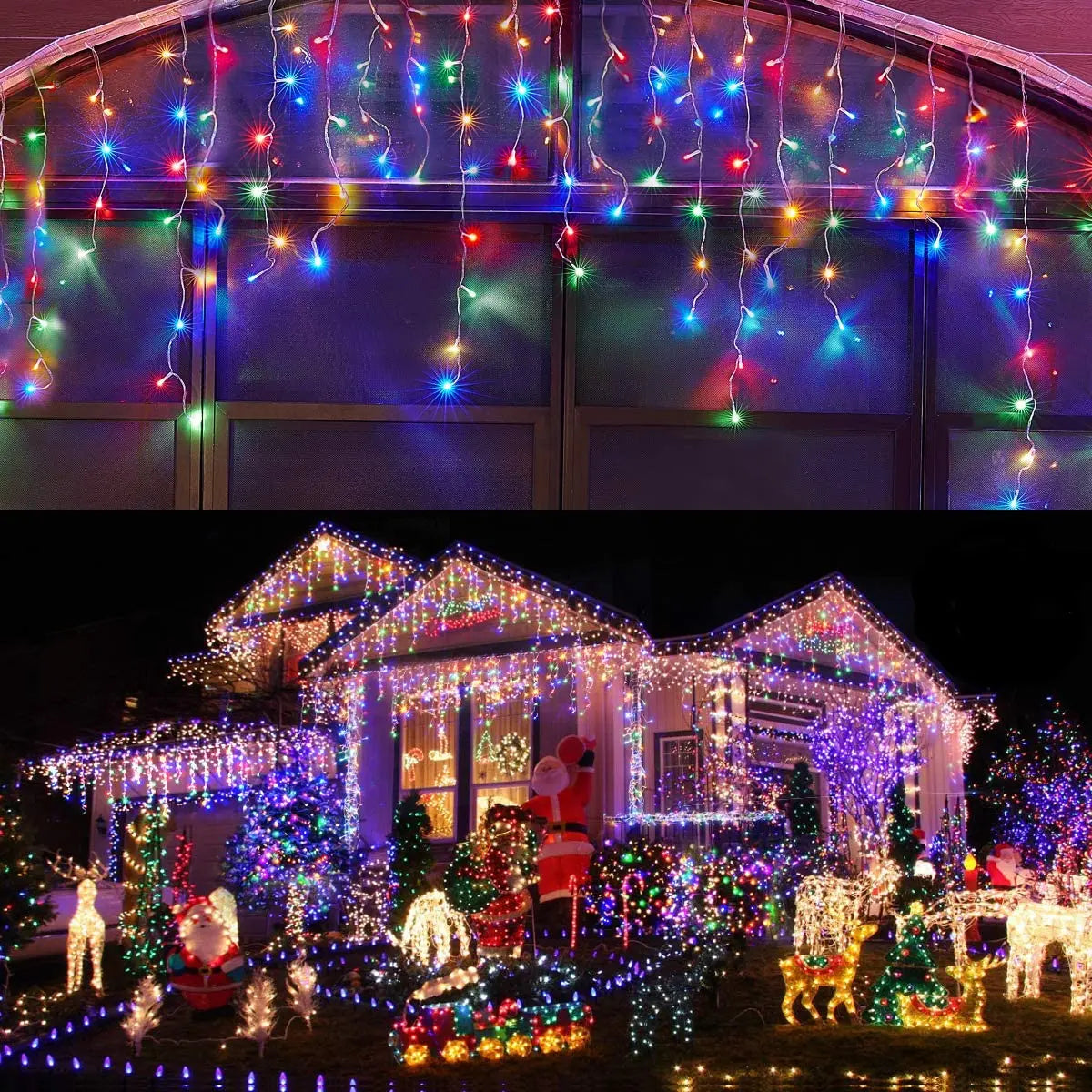 LED Curtain Icicle String Light Street Garland