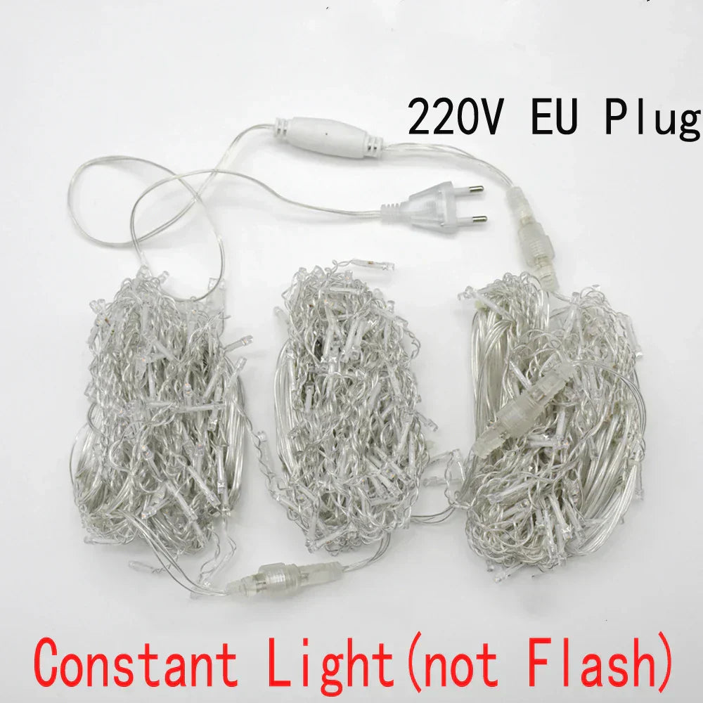 LED Curtain Icicle String Light Street Garland
