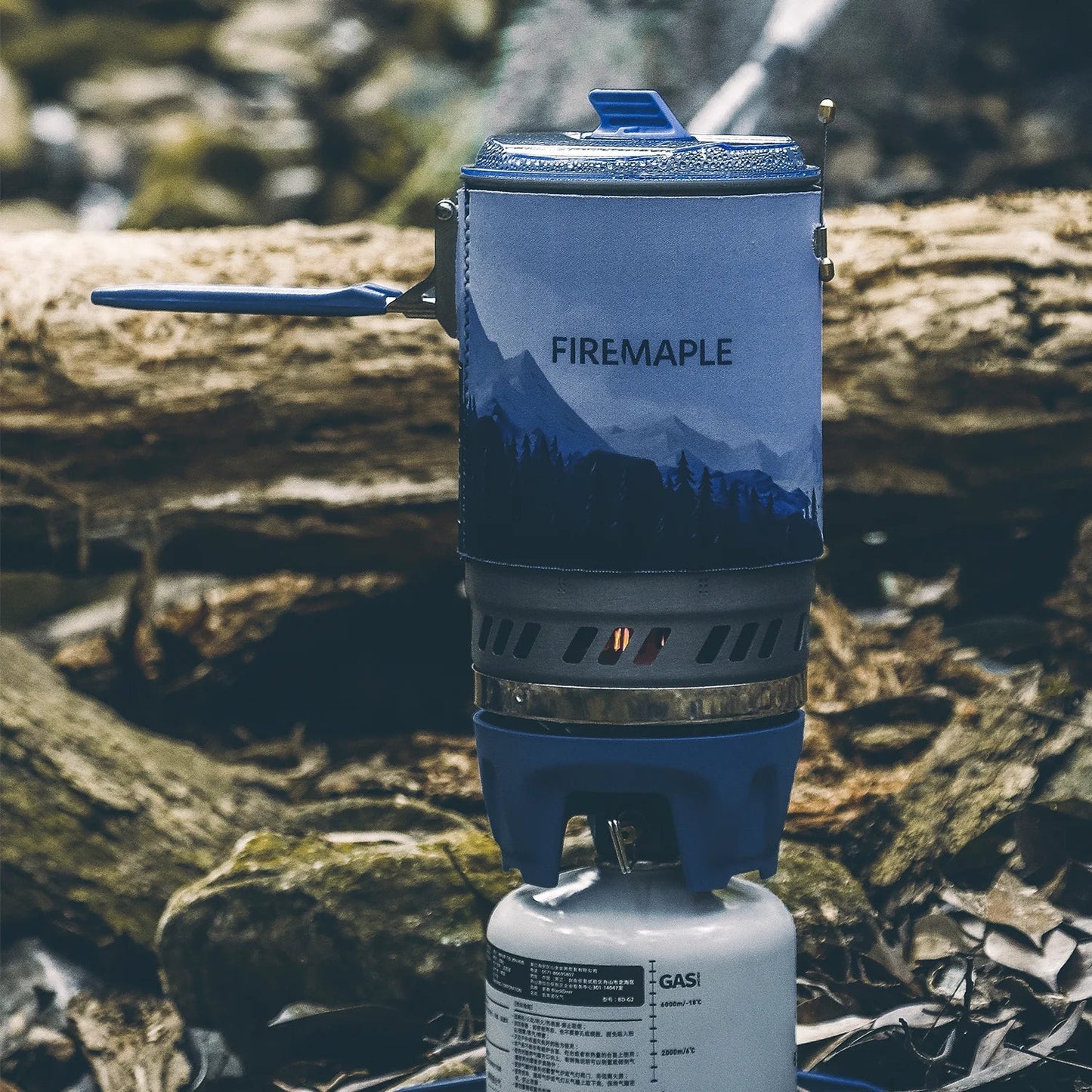 Camping Stove with Micro Regulator Valve Blue