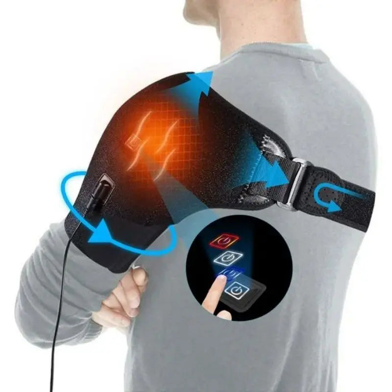 USB Heating Shoulder Support Belt Black