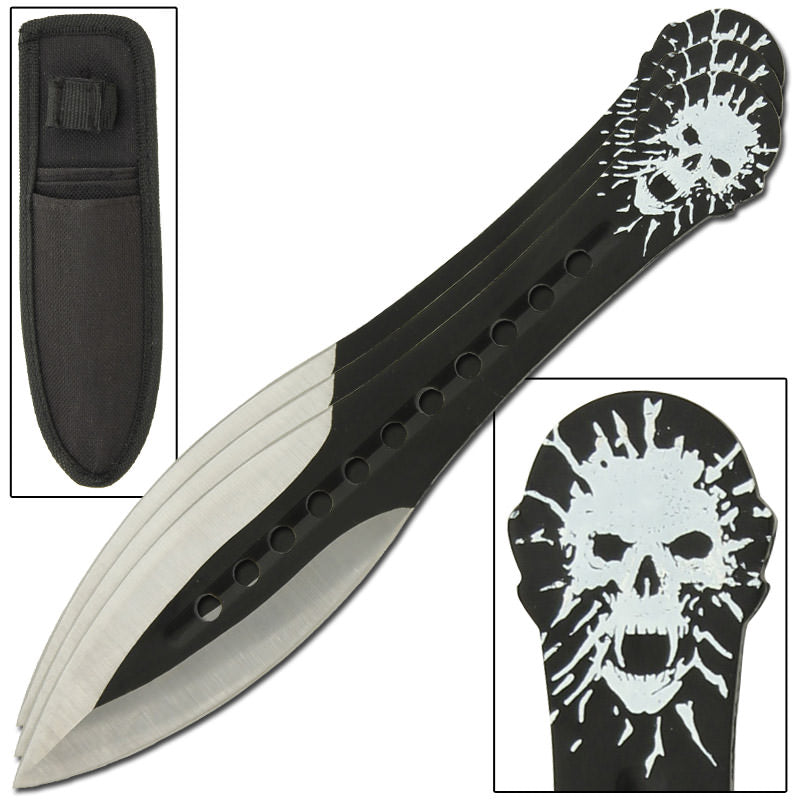 Hellbound 3 Piece Throwing Knives Set With Sheath