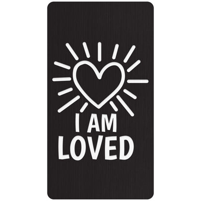 Custom Cane Engraving - Rectangle Black Anodized Aluminum - Valentine's Day Special