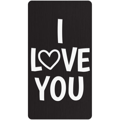 Custom Cane Engraving - Rectangle Black Anodized Aluminum - Valentine's Day Special