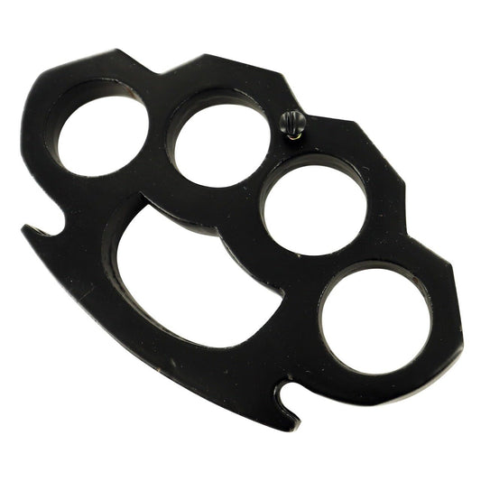 Black Steel Knuckleduster Belt Buckle Paper Weight Accessory