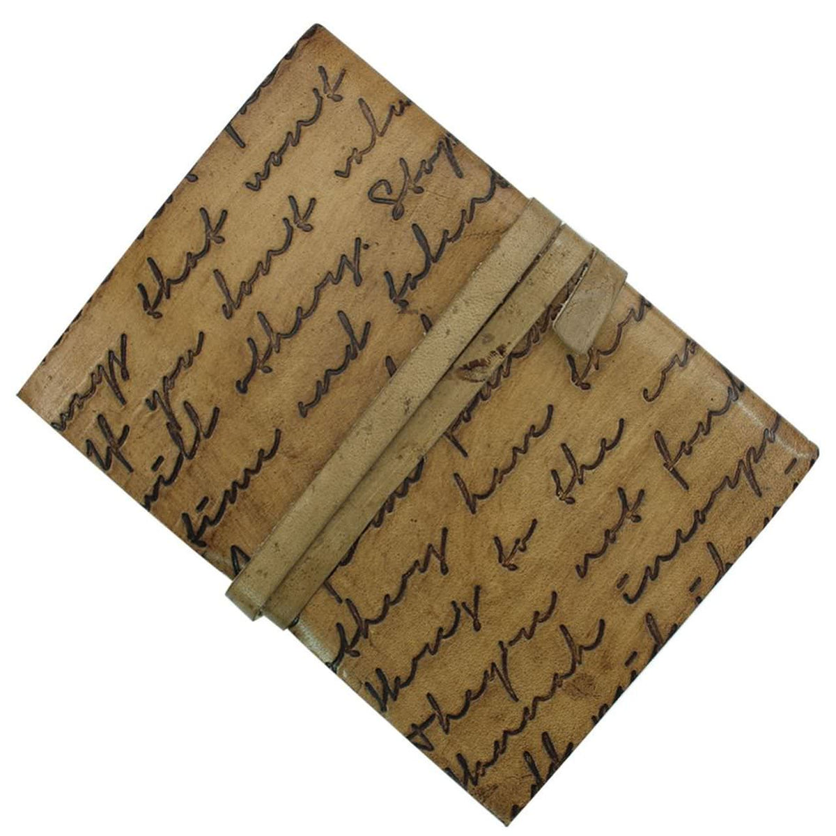 Words of Wisdom Handmade Leather Journal - TOPHATTER'S ARMORY DEALS