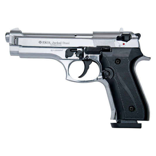 Jackal Full Automatic Blank Firing Machine Gun Chrome Finish