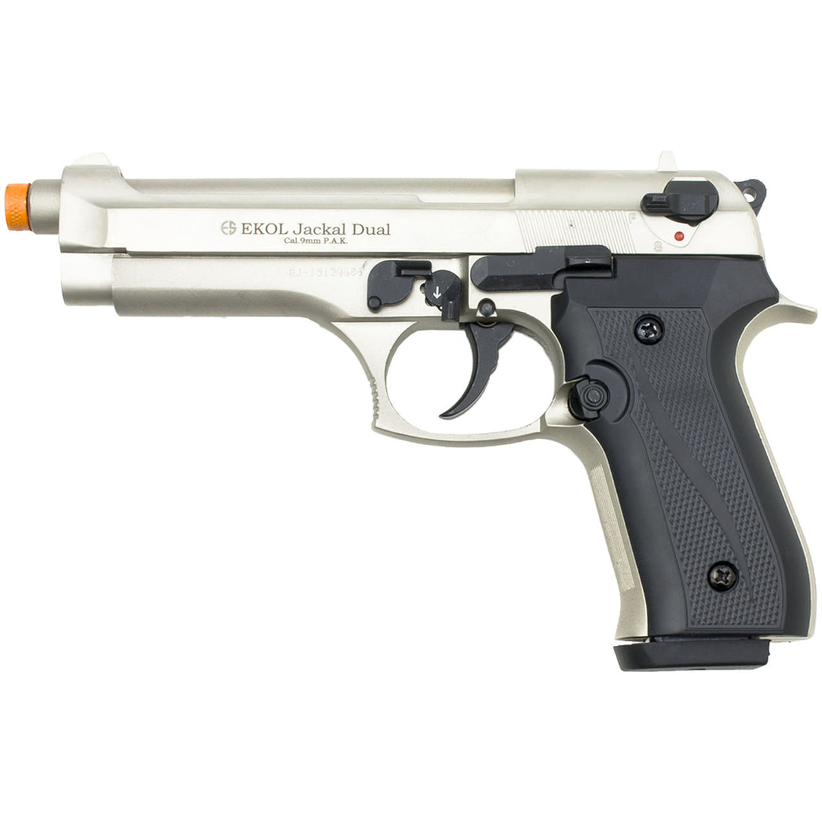 Jackal Full Automatic Front Firing Blank Machine Gun Satin Finish - TOPHATTER'S ARMORY DEALS