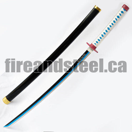 Giyu Tomioka's Blue Nichirin Katana (Wood)
