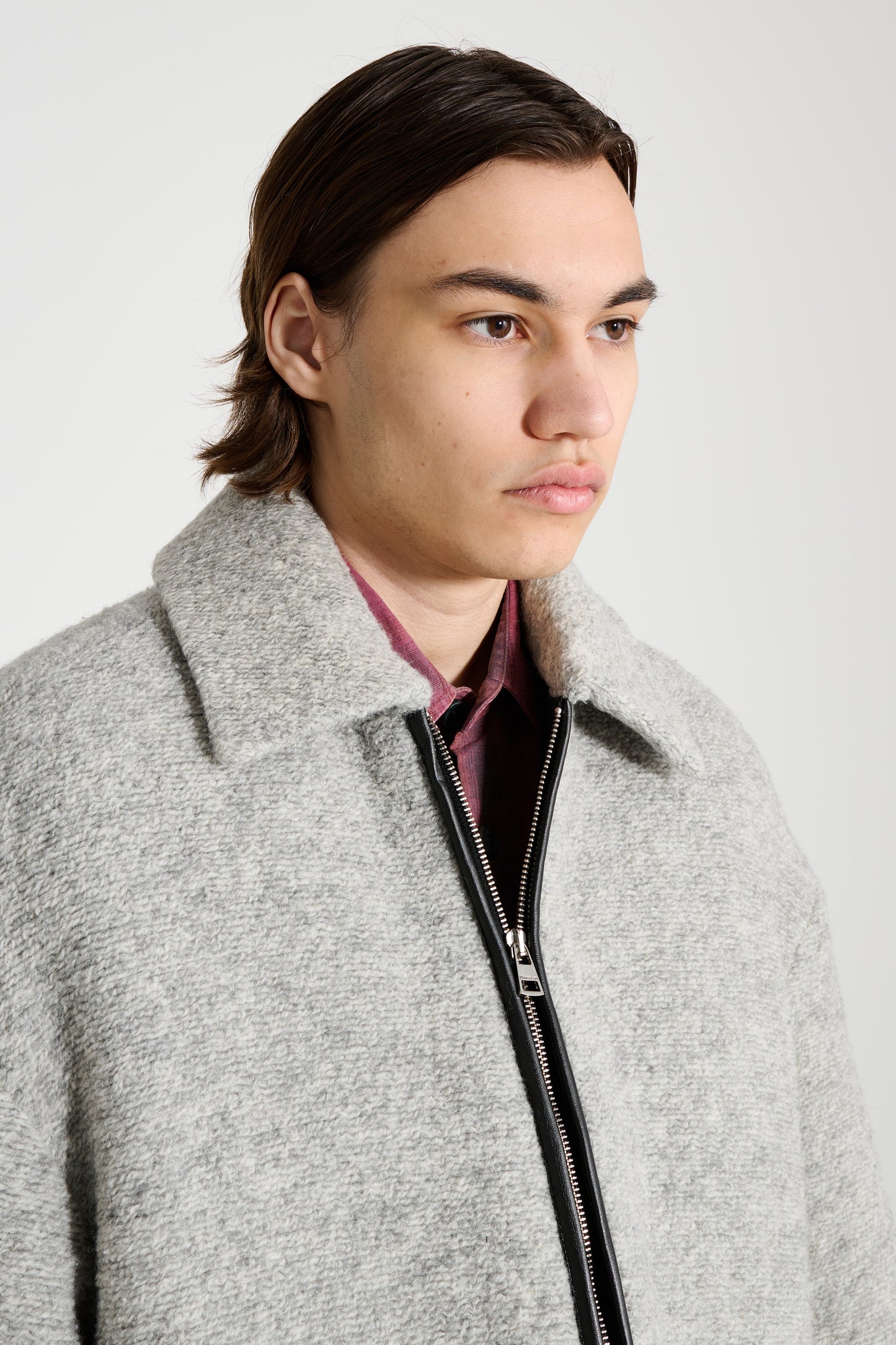 JW Anderson Contrast Trim Casual Jacket Grey Melange
