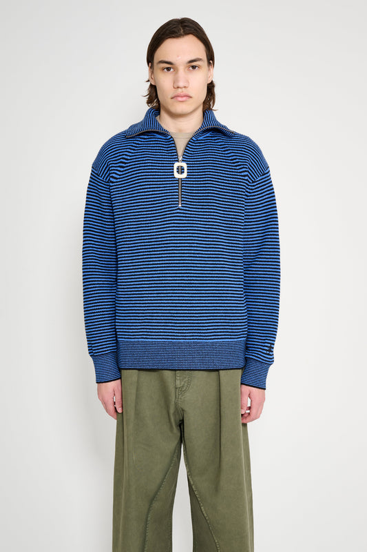 JW Anderson Half Zip Jumper Blue / Black