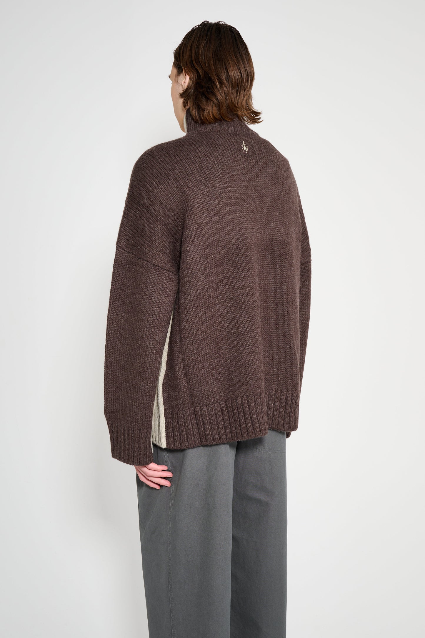 JW Anderson Two Tone Patch Pocket Jumper Nougat / Chocolate