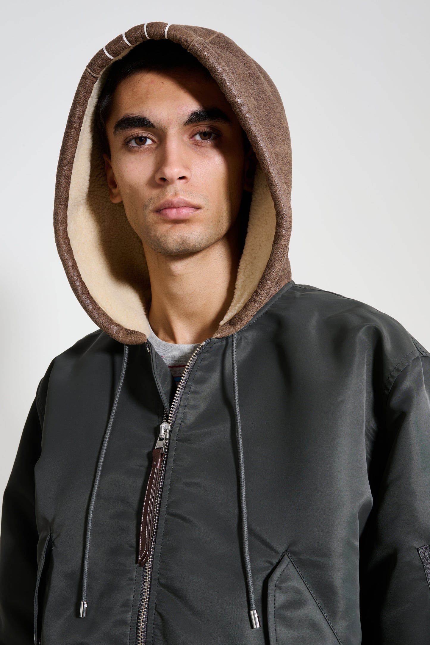 JW Anderson Hooded Bomber Jacket Dark Khaki